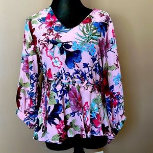 Floral peplum blouse NEW